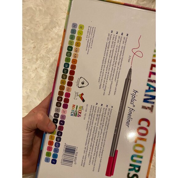 Staedtler Triplus Fineliner 0.3mm Brilliant Colours Ink Pen Metal Tin 50 Colors - Picture 6 of 6